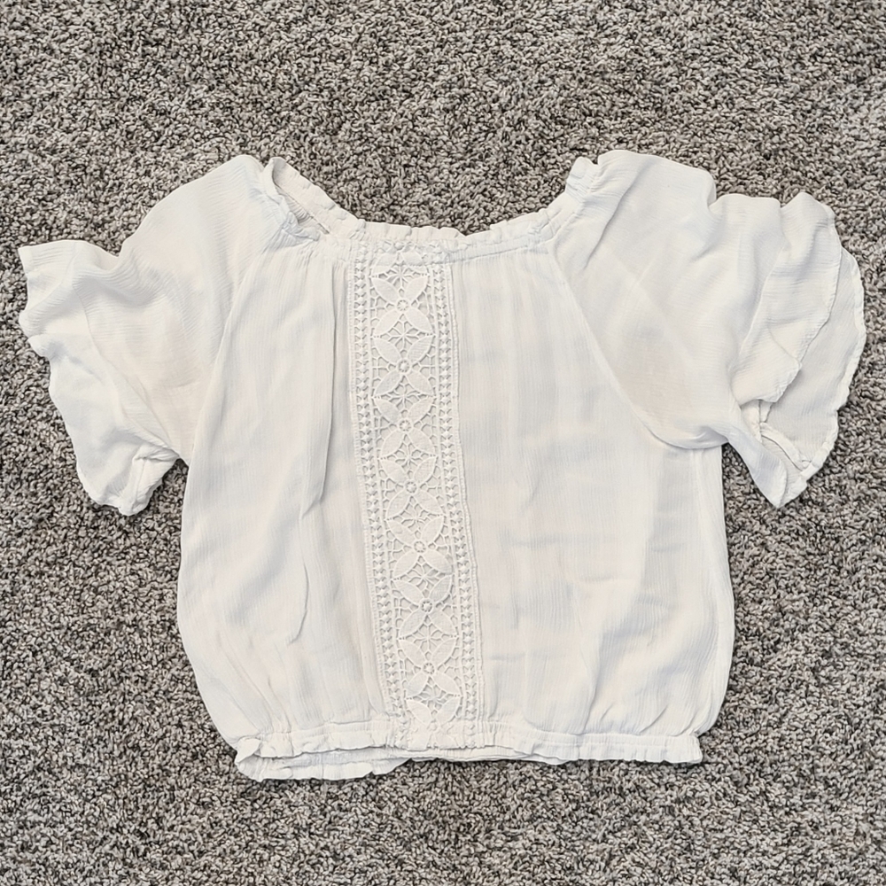 Flowy, White, Bohemian Top